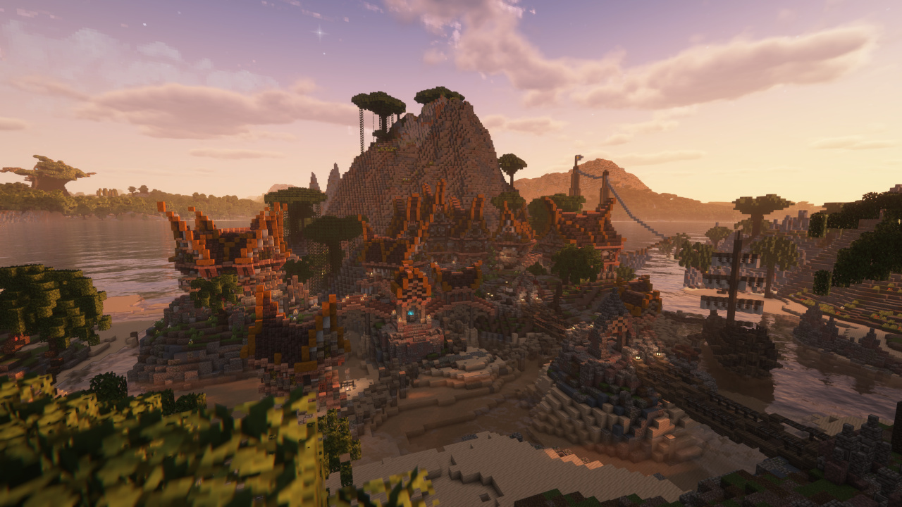 The port city of Mistral at sunset.