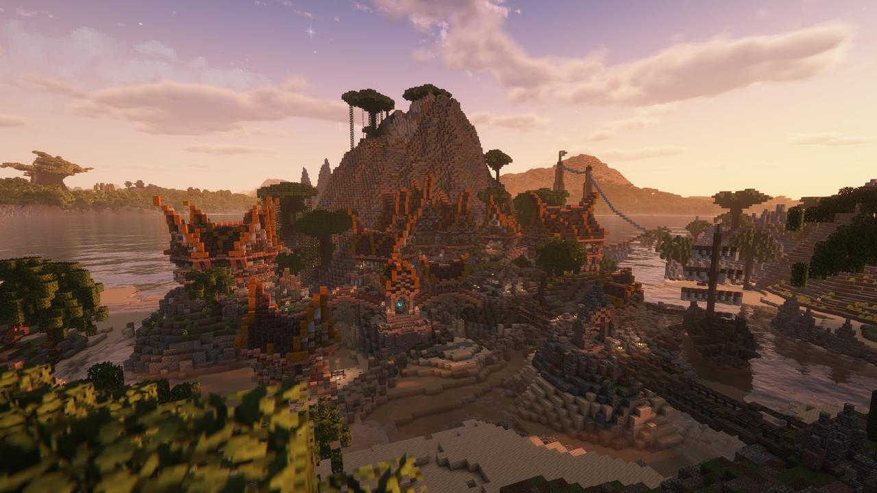 The port city of Mistral at sunset.