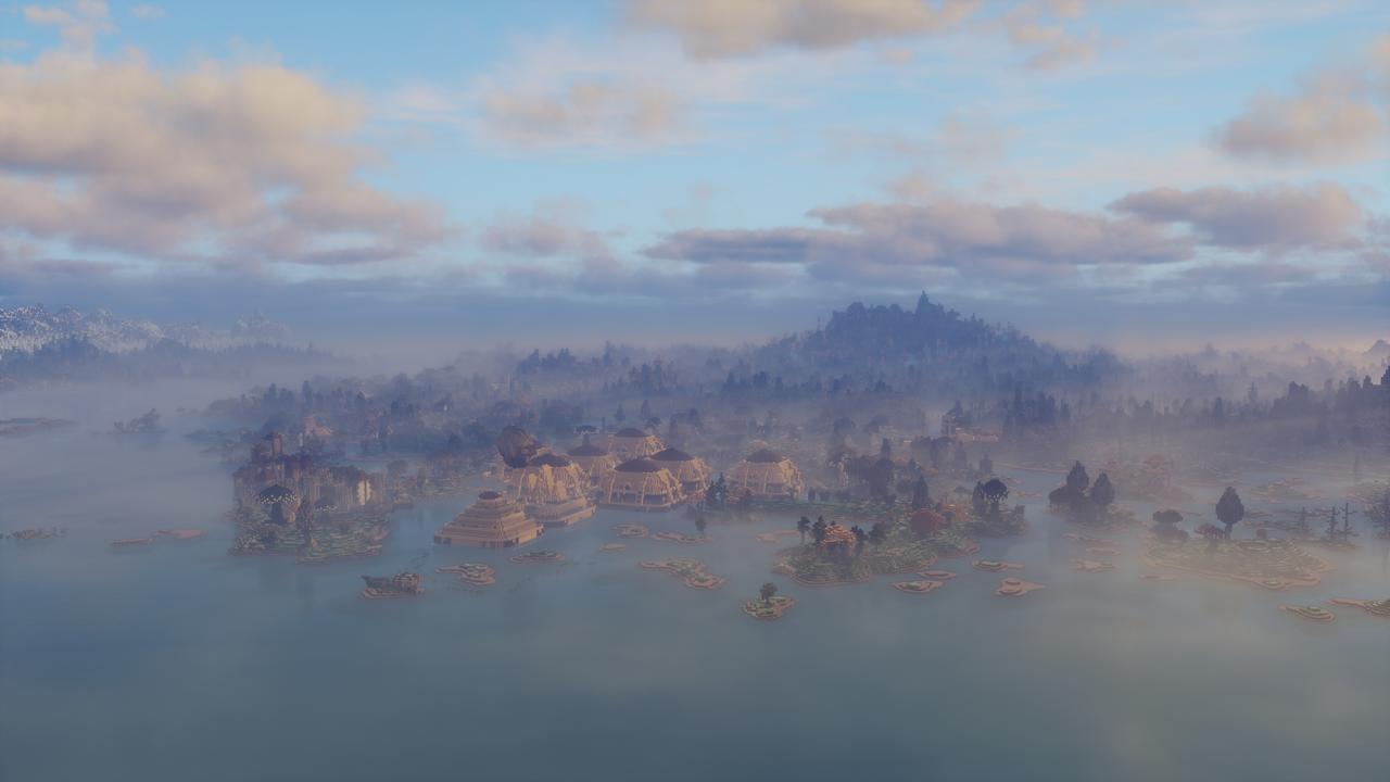 The isle of Vvardenfell from above.